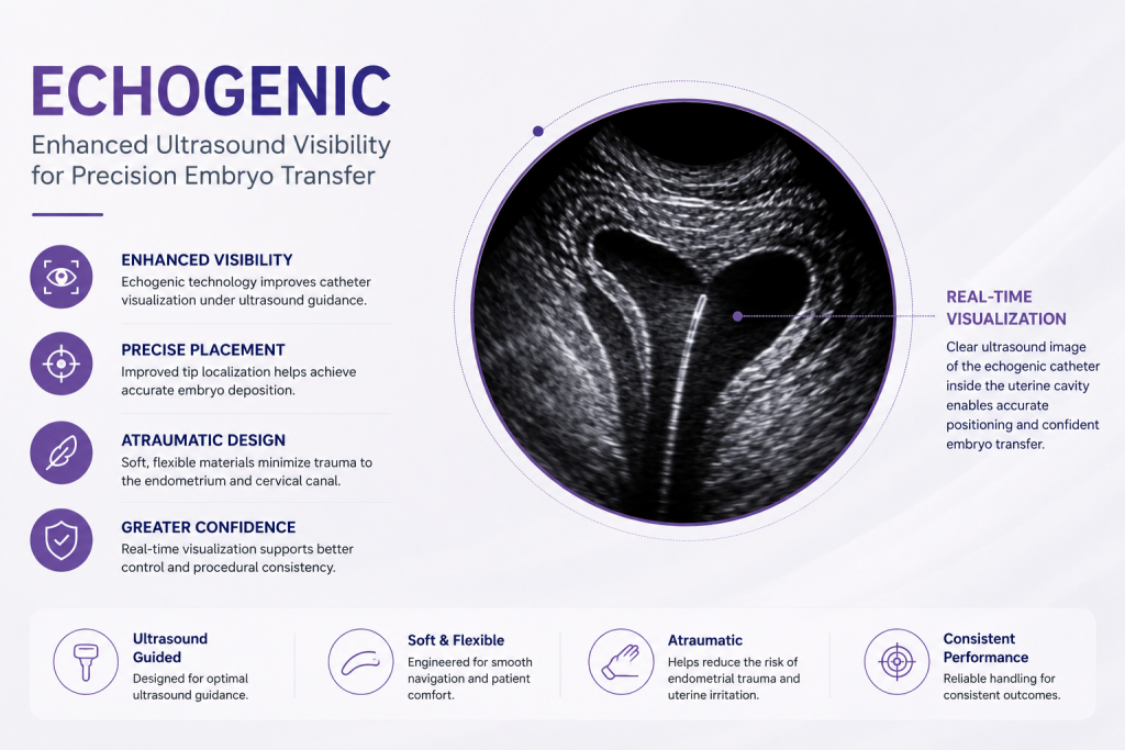 Echogenic Embryo Transfer Catheter