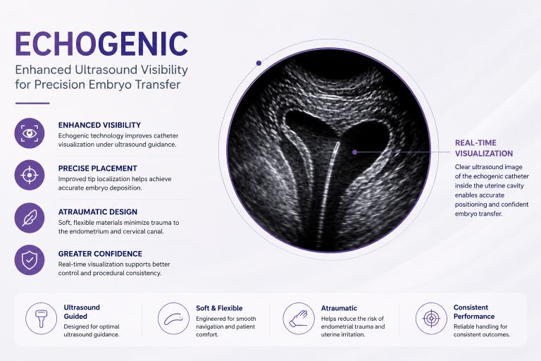 Echogenic Embryo Transfer Catheter